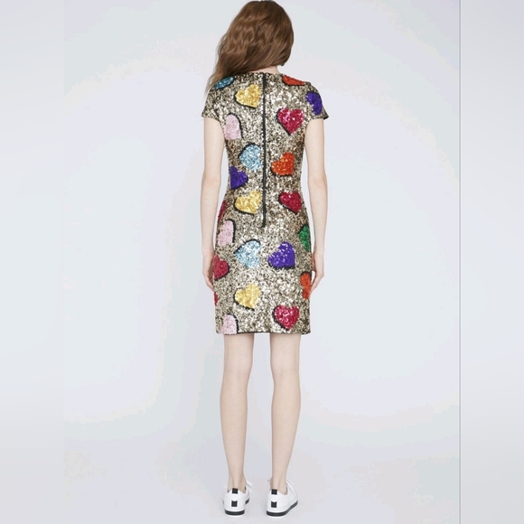 Alice + olivia Nat Heart Sequin Mini Dress Size 0 - Picture 9 of 16